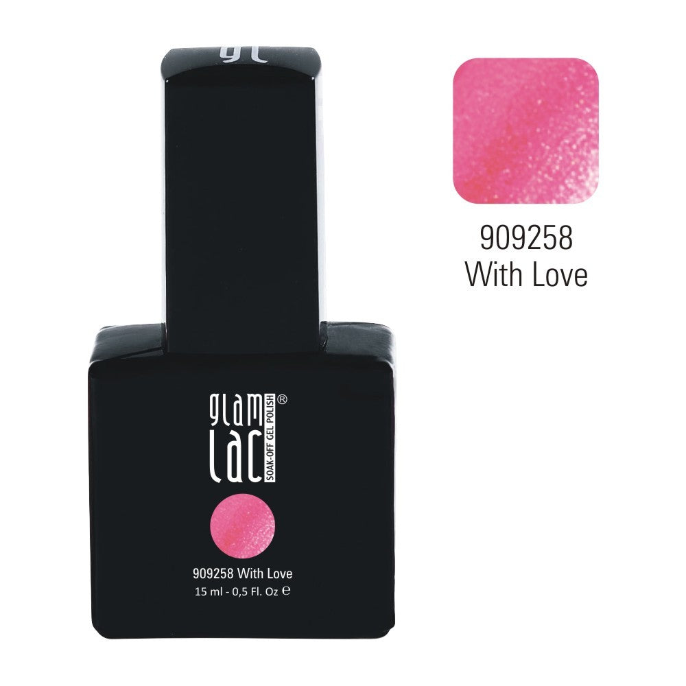 GlamLac UV/LED gel nail polish 15 ml, WITH LOVE