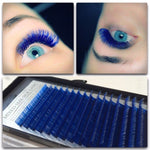 Beautier BLUE MIX eyelash extensions, C or D shape