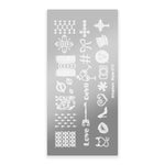 Template for Konad nail stamping art 012, 60 x 120 mm