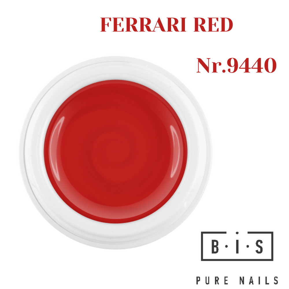 UV/LED Color gel for nail modeling & extensions FERRARI RED 9440, NON STICKY!