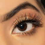 BL Lashes with glitters 1 line, silver or gold