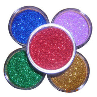 Nail Art Glitters different colors in pots, 5 grams