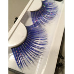 Party make-up strip lashes in line, blue with sparkles