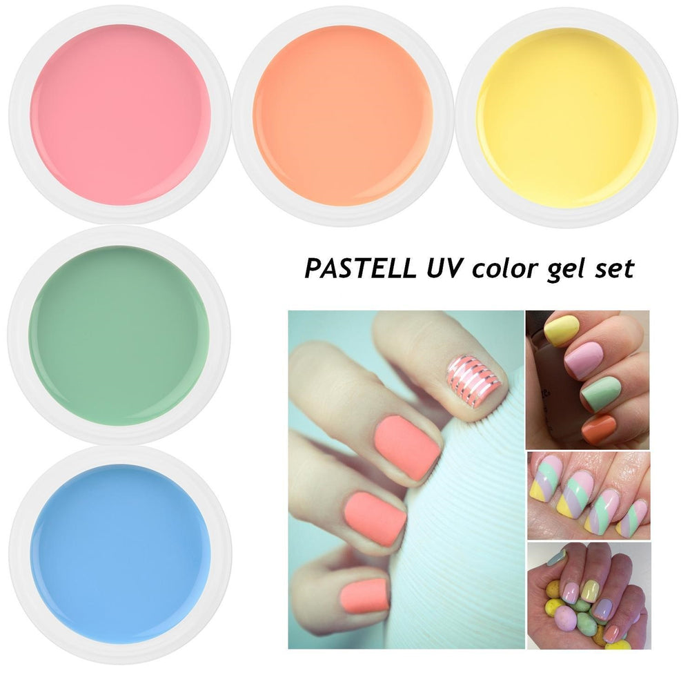 UV/LED Color Building gels 5 ml, PASTEL Collection
