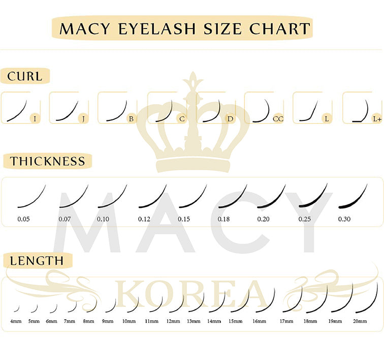 Macy Mink eyelash extension Lash 16 lines 9-0.15-D, final sale!